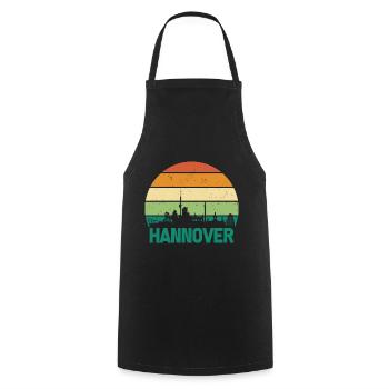 Hannover Skyline Retro Stadt - Kochschürze - Schwarz - Vorne - AI Model Male 185 dark (185cm)