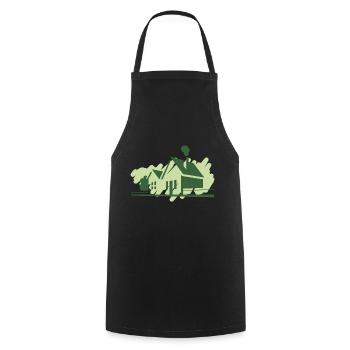 houses - Cooking Apron - black - Front - AI Model Male 185 dark (185cm)