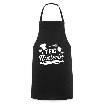 Teig Flüsterin Backen Kuchen Spruch - Kochschürze - Schwarz - Vorne - AI Model Male 185 dark (185cm)