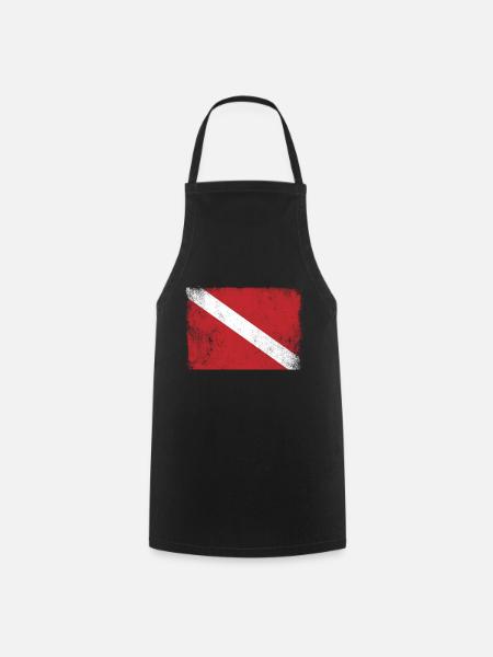 Hinweis Dive Dive Scuba Diving Signal Symbol - Kochschürze - Schwarz