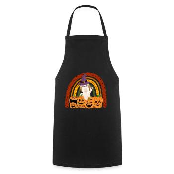 Süßer und gruseliger Shih Tzu Halloween Hund - Kochschürze - Schwarz - Vorne - AI Model Male 185 dark (185cm)