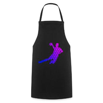 Handball Handballer Herren Handballspielen - Kochschürze - Schwarz - Vorne - AI Model Male 185 dark (185cm)