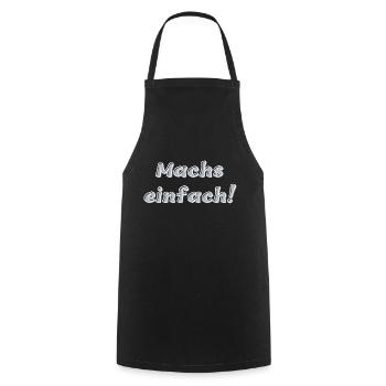 Machs einfach - Kochschürze - Schwarz - Vorne - AI Model Male 185 dark (185cm)