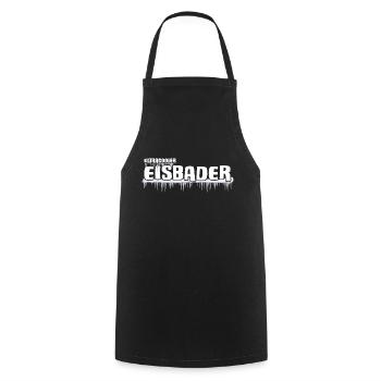 Eisbader cooler Winterschwimmer im Frost - Kochschürze - Schwarz - Vorne - AI Model Male 185 dark (185cm)