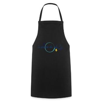 le pouvoir du café - Tablier de cuisine - noir - Devant - AI Model Male 185 dark (185cm)