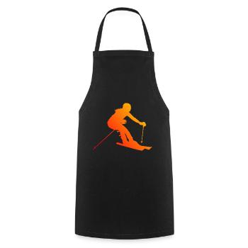 Stunt Ski Winter Sports Women Skiers - Cooking Apron - black - Front - AI Model Male 185 dark (185cm)