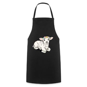 Frohe Ostern Lamm Schaf Ostern Grüße Kinder - Kochschürze - Schwarz - Vorne - AI Model Male 185 dark (185cm)