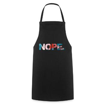 NOPE - ne soyez pas un béni-oui-oui! - Tablier de cuisine - noir - Devant - AI Model Male 185 dark (185cm)