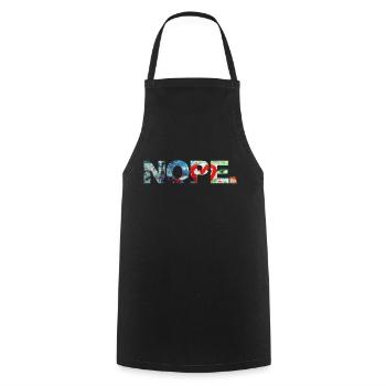 NOPE - ne soyez pas un béni-oui-oui! - Tablier de cuisine - noir - Devant - AI Model Male 185 dark (185cm)