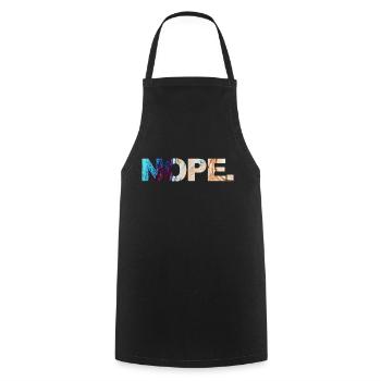 NOPE - don't be a yes-man! - Cooking Apron - black - Front - AI Model Male 185 dark (185cm)
