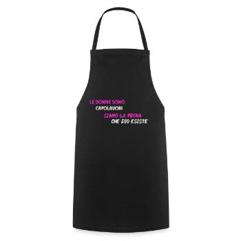 Femmes chefs d'oeuvre - BLK WE - Tablier de cuisine - noir - Devant - AI Model Male 185 dark (185cm)