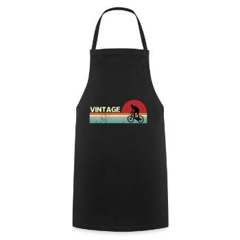 Vintage Birthday retro sunset design - Cooking Apron - black - Front - AI Model Male 185 dark (185cm)