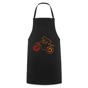 Dirt Bike Motocross Femme Freestyle Motocross - Tablier de cuisine - noir - Devant - AI Model Male 185 dark (185cm)