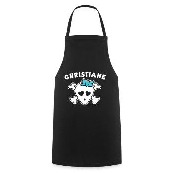 Pirate Christiane Design for Girls and Women - Cooking Apron - black - Front - AI Model Male 185 dark (185cm)