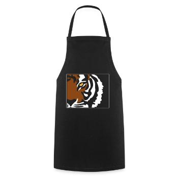 Tigers Auge Exotisches Tier Tierarzt - Kochschürze - Schwarz - Vorne - AI Model Male 185 dark (185cm)