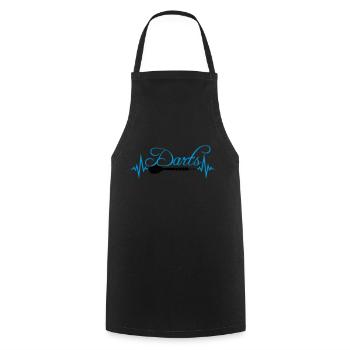 verein text frequenz herzschlag puls logo text spi - Kochschürze - Schwarz - Vorne - AI Model Male 185 dark (185cm)