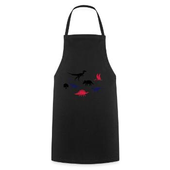 Des dinosaures pour les enfants - Tablier de cuisine - noir - Devant - AI Model Male 185 dark (185cm)