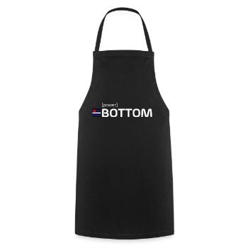 [power] BOTTOM - Kochschürze - Schwarz - Vorne - AI Model Male 185 dark (185cm)