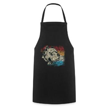 Pitbull - Tablier de cuisine - noir - Devant - AI Model Male 185 dark (185cm)
