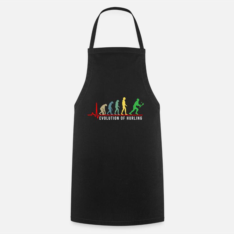 The Evolution of Hurling - Cooking Apron - black