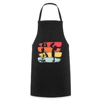 Mama Retro - Tablier de cuisine - noir - Devant - AI Model Male 185 dark (185cm)