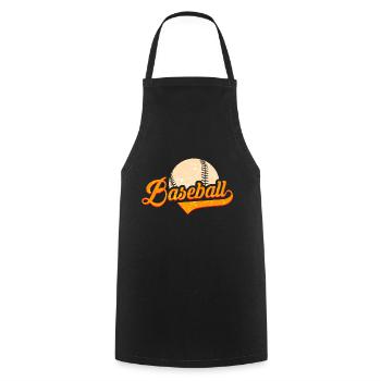 Baseball - Kochschürze - Schwarz - Vorne - AI Model Male 185 dark (185cm)