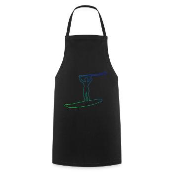 Standup Paddleboard Sup Men's Standup Paddling - Cooking Apron - black - Front - AI Model Male 185 dark (185cm)