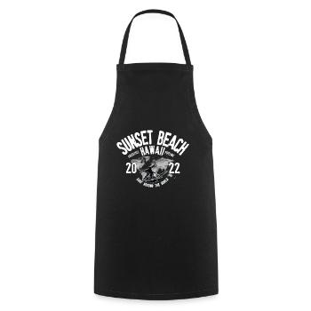 Surf around the world Sunset beach Hawaii - Tablier de cuisine - noir - Devant - AI Model Male 185 dark (185cm)