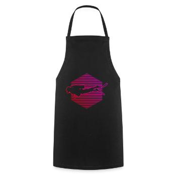 Free Dive Scuba Diver Scuba Diving Diving - Cooking Apron - black - Front - AI Model Male 185 dark (185cm)