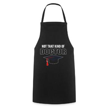 Not That Kind Of Doctor Promotion Doktor - Kochschürze - Schwarz - Vorne - AI Model Male 185 dark (185cm)