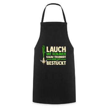 Bodybuilding Sport Fitness Lauch - Kochschürze - Schwarz - Vorne - AI Model Male 185 dark (185cm)