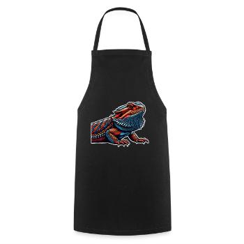 Bartagame Bartagamen Bearded Dragon - Cooking Apron - black - Front - AI Model Male 185 dark (185cm)