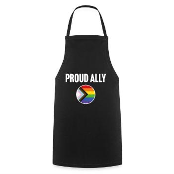 Proud Ally - Cooking Apron - black - Front - AI Model Male 185 dark (185cm)