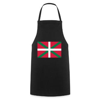 drapeau_basques_seul - Kochschürze - Schwarz - Vorne - AI Model Male 185 dark (185cm)