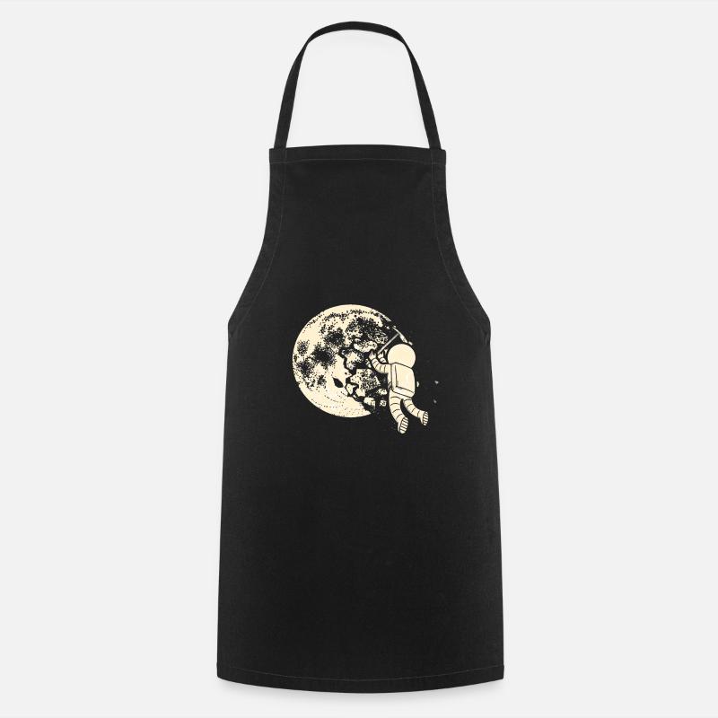 Moon Moon Landing astronaute minière - Tablier de cuisine - noir