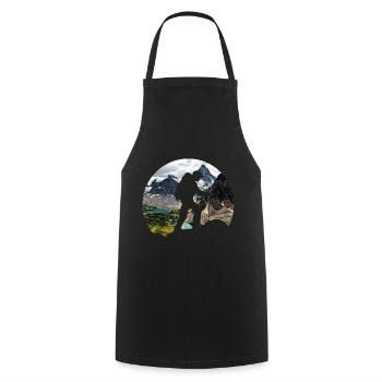 Outdoor Adventures Hiking Hiking Mountain Mountain - Cooking Apron - black - Front - AI Model Male 185 dark (185cm)