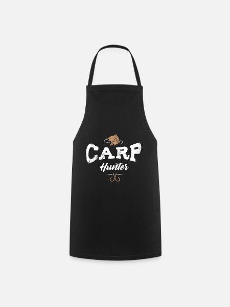 Carp Hunter Karpfenangler Karpfen Angeln Fischen - Kochschürze - Schwarz