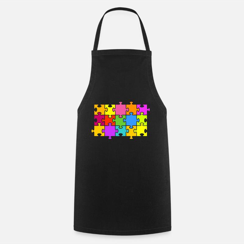 puzzle - Tablier de cuisine - noir