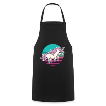 Unicorn Licorne Cheval Fabelwesen Unicorns - Tablier de cuisine - noir - Devant - AI Model Male 185 dark (185cm)