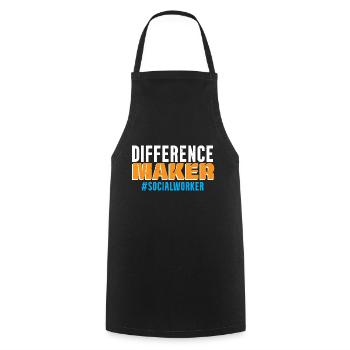 Difference Maker Social Worker Job Social Well-being - Cooking Apron - black - Front - AI Model Male 185 dark (185cm)