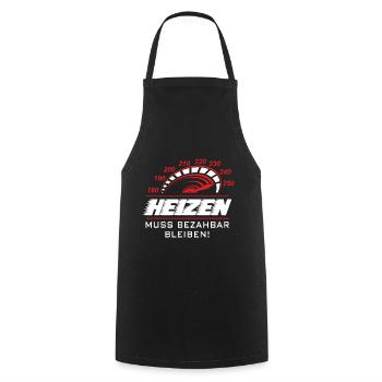 Heizen muss bezahlbar bleiben - Kochschürze - Schwarz - Vorne - AI Model Male 185 dark (185cm)