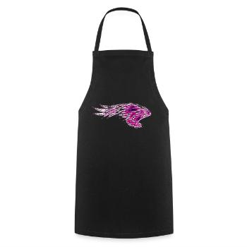 Wing No. 04 F Links - Cooking Apron - black - Front - AI Model Male 185 dark (185cm)