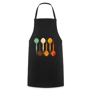 Darts Darts Player Darts Sport - Cooking Apron - black - Front - AI Model Male 185 dark (185cm)