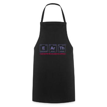 EARTH - with elements of the persiode system - Cooking Apron - black - Front - AI Model Male 185 dark (185cm)