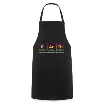 EARTH - with elements of the persiode system - Cooking Apron - black - Front - AI Model Male 185 dark (185cm)