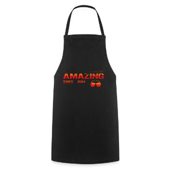 Incroyable depuis 1984 - Tablier de cuisine - noir - Devant - AI Model Male 185 dark (185cm)