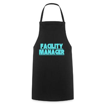 Facility Manager Haustechniker Hausmeister - Kochschürze - Schwarz - Vorne - AI Model Male 185 dark (185cm)