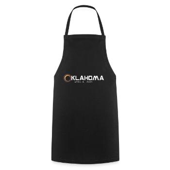 Oklahoma 2024 Sonnenfinsternis Souvenir 8. April - Kochschürze - Schwarz - Vorne - AI Model Male 185 dark (185cm)