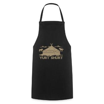 Yurt, Yurt, Mountains, Yurt Life, Glamping - Cooking Apron - black - Front - AI Model Male 185 dark (185cm)