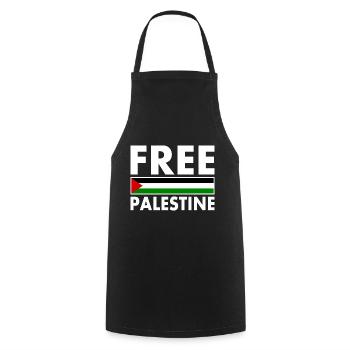 Free palestine - Tablier de cuisine - noir - Devant - AI Model Male 185 dark (185cm)